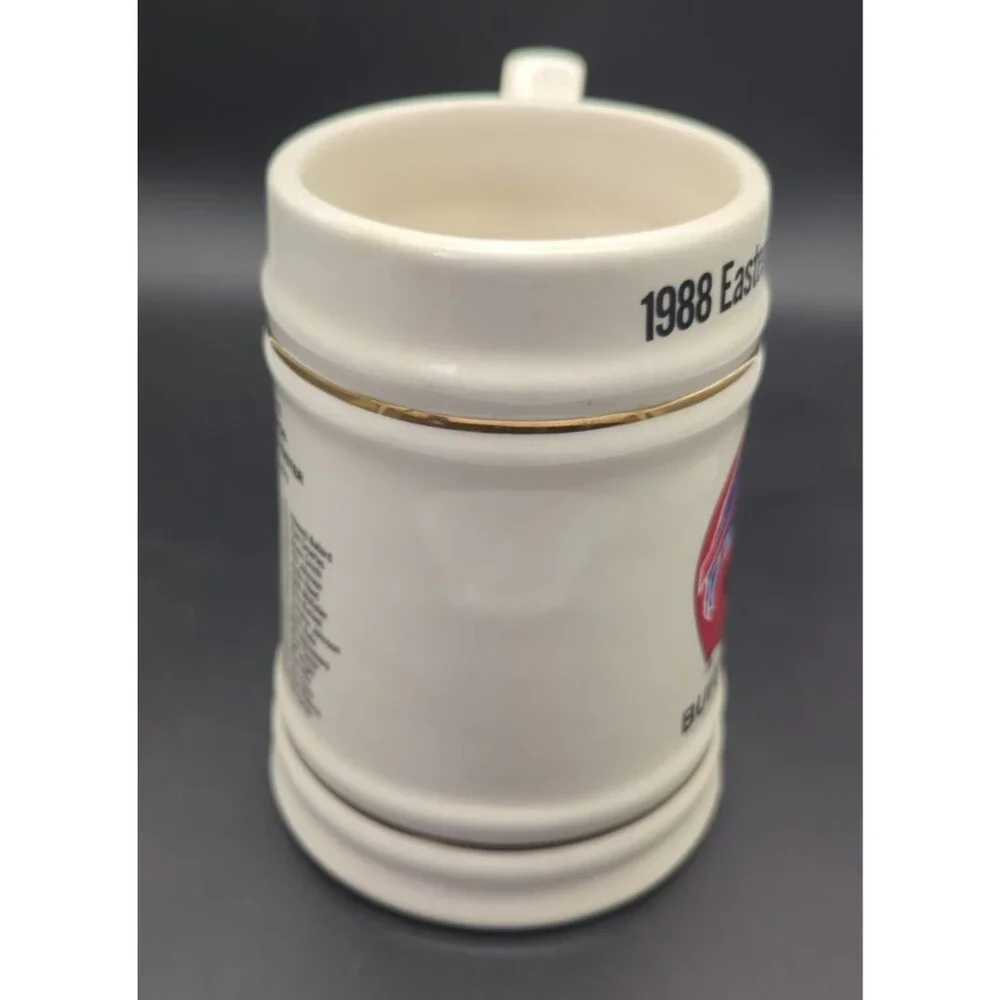 Vintage 1988 Buffalo Bills AFC East Champions Roster Ceramic Stein Mug 24oz.